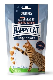 HappyCat Crunchy Snack, lax/ärtor, 70 g